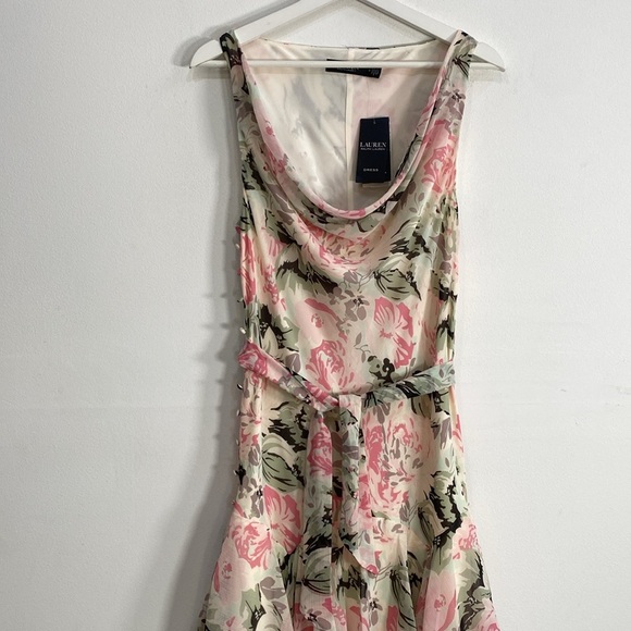 Lauren Ralph Lauren Ball Gown Whimsical Flower Garden Tiered Sleeveless 12 NWT - Picture 6 of 12